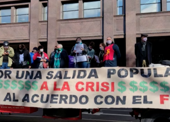 Movilización contra el pago de la deuda externa