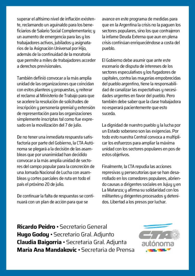 Organizaciones realizarán una folleteada en la ciudad