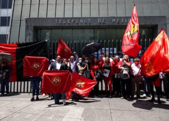 Trabajadores de Telmex realizaron una huelga