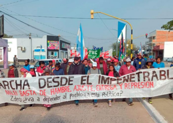 “Basta de hambre, ajuste, entrega y represión”