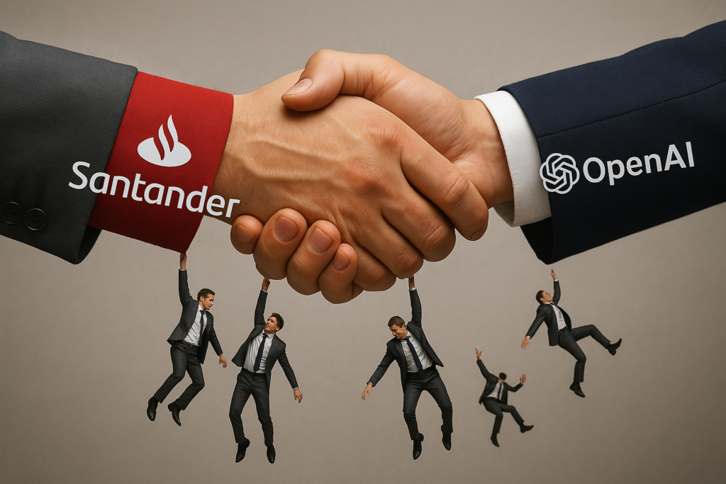 Santander acude a la IA para reducir costos laborales